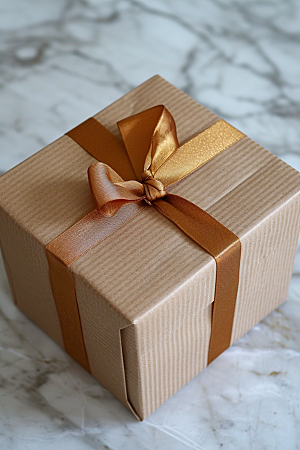 礼物盒平面包装纸盒摄影图