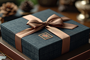 礼物盒平面包装包装盒摄影图