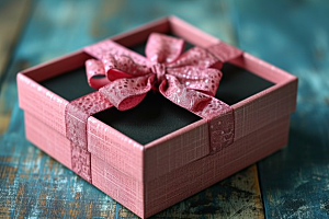 礼物盒精致平面包装摄影图
