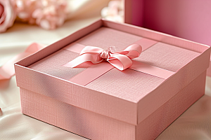 礼物盒纸盒包装盒摄影图