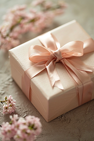 礼物盒浪漫包装盒摄影图