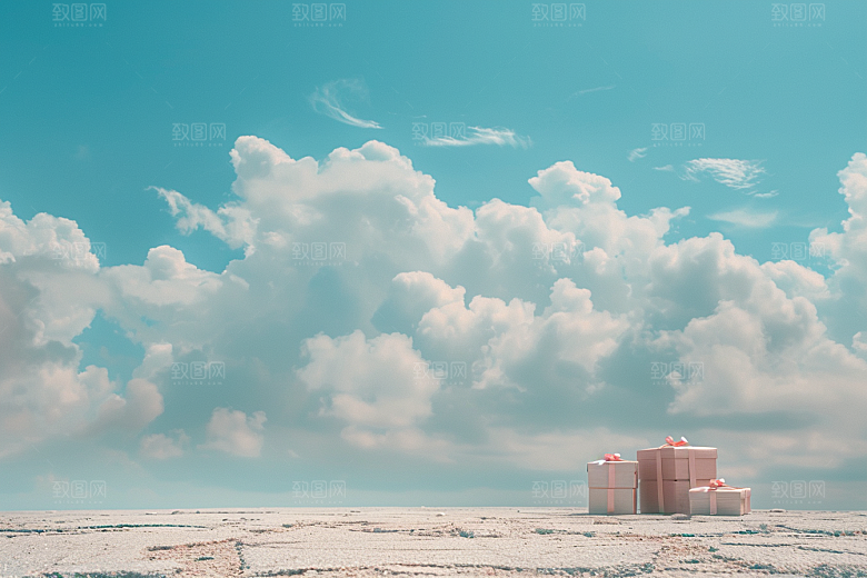 礼物盒赠礼商品展示电商背景