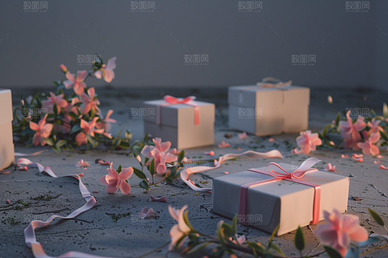 礼物礼品纸箱高清素材