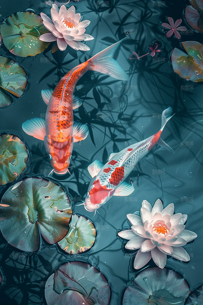 锦鲤幸运祝福素材