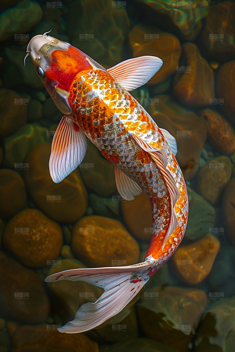 锦鲤池塘高清素材