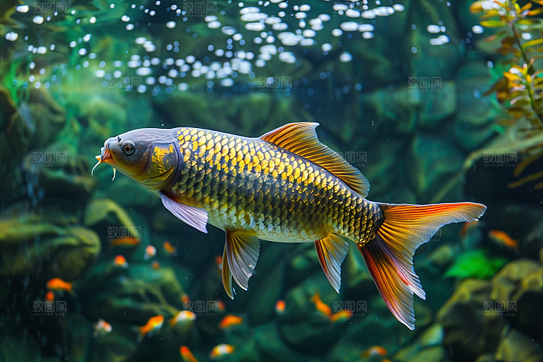 锦鲤生态高清素材