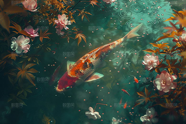 锦鲤幸运祝福素材