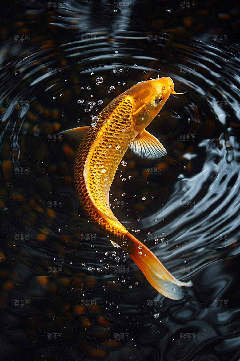 锦鲤鲤鱼中式素材