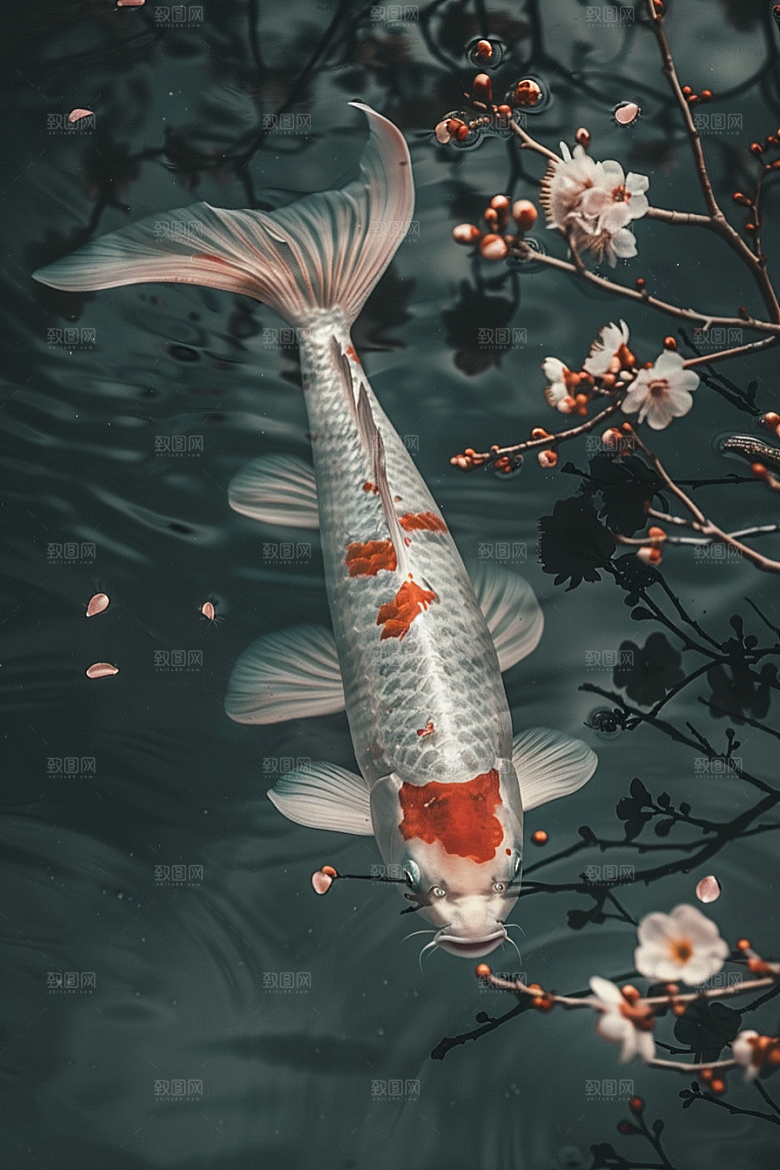 锦鲤生态高清素材