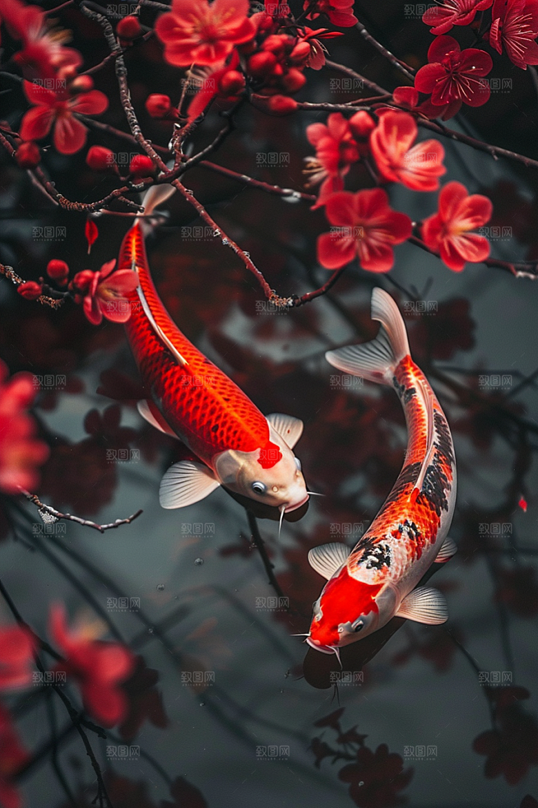 锦鲤彩色高清素材