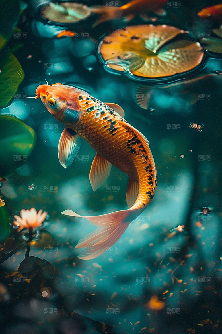 锦鲤生态自然素材