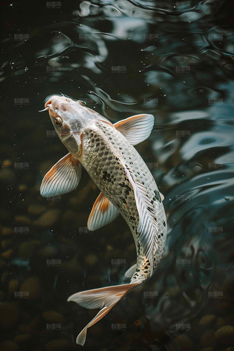 锦鲤祈福中式素材