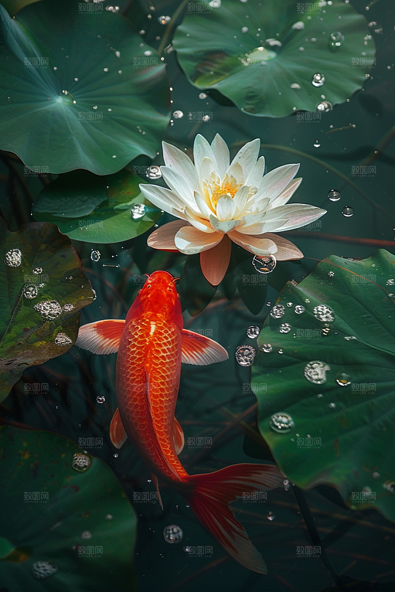 锦鲤幸运祈福素材