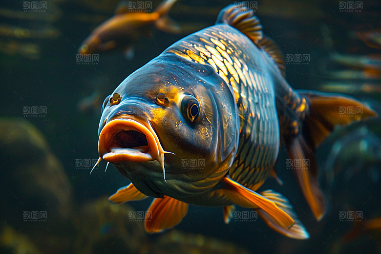 锦鲤中国风生态素材