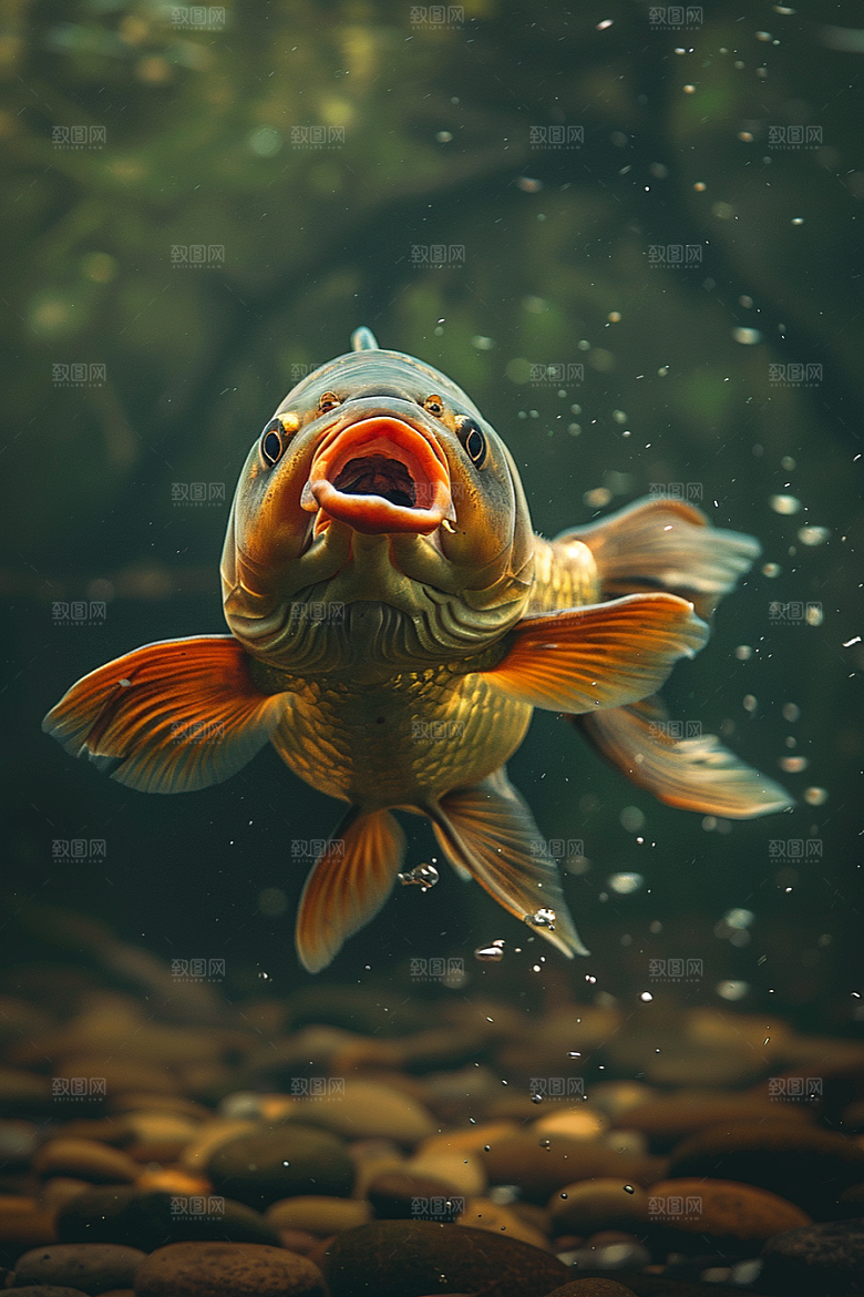 锦鲤中式生态素材
