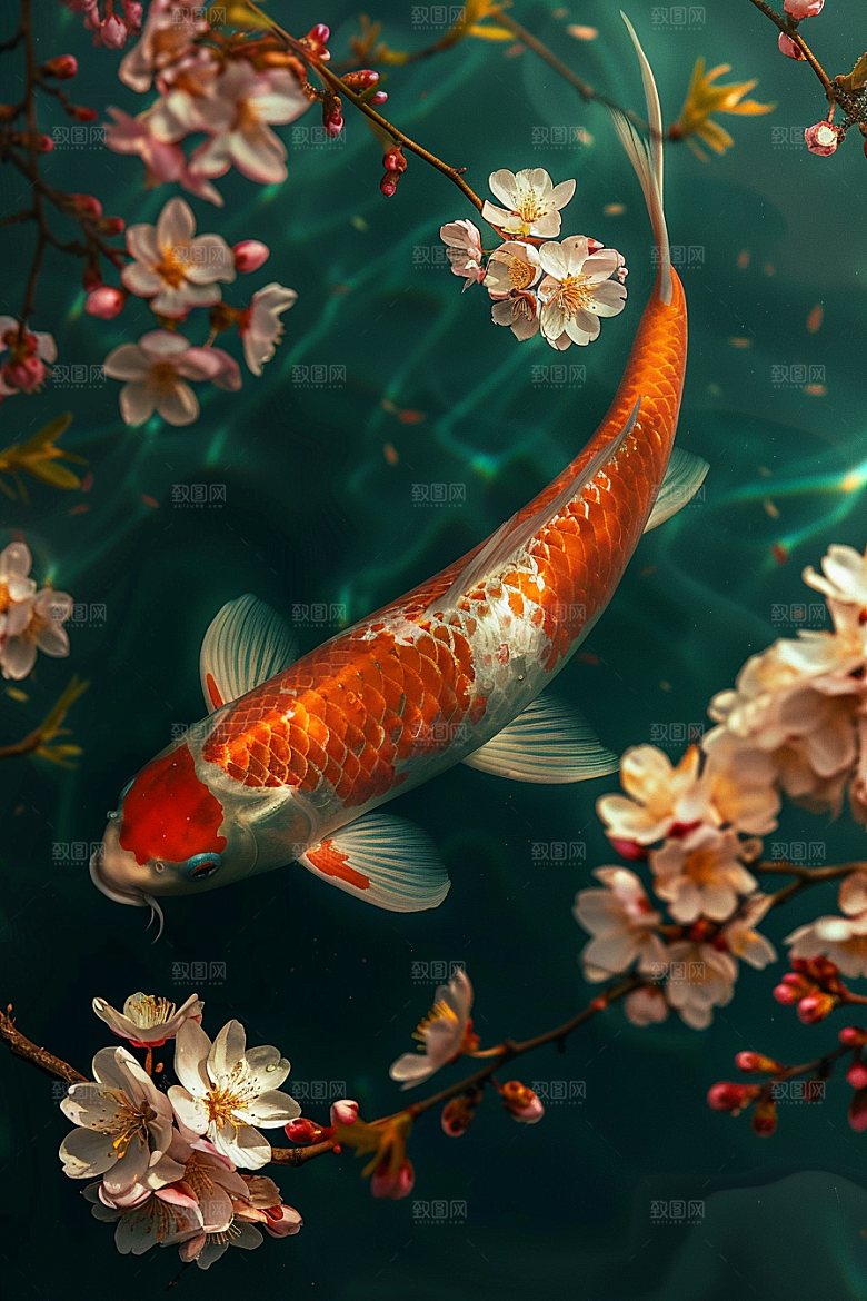 锦鲤祈福生态素材