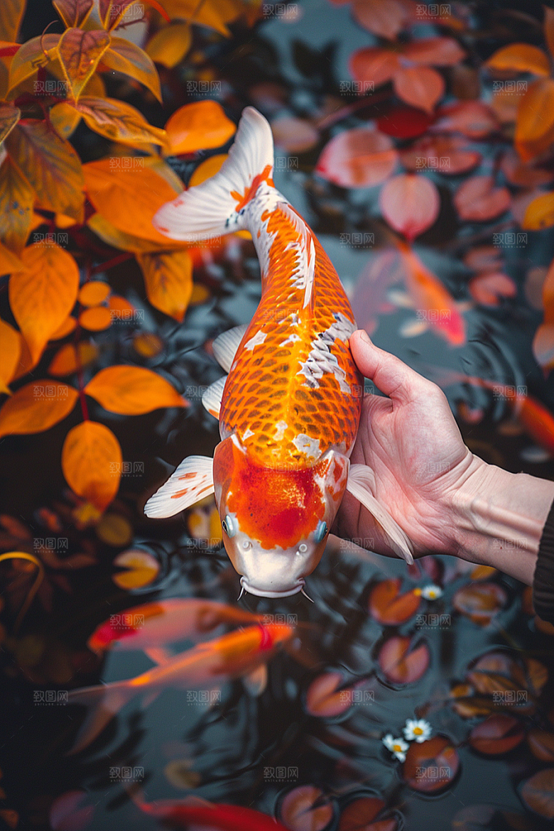 锦鲤生态中国风素材
