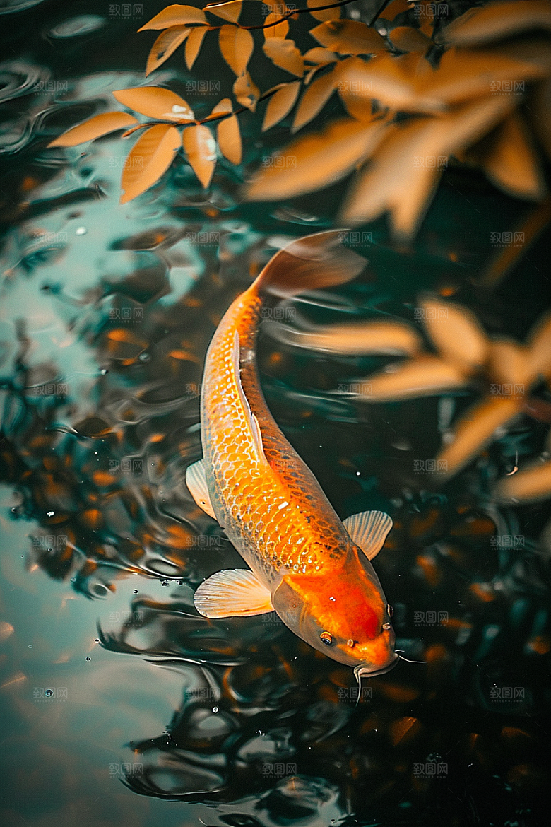 锦鲤祝福生态素材