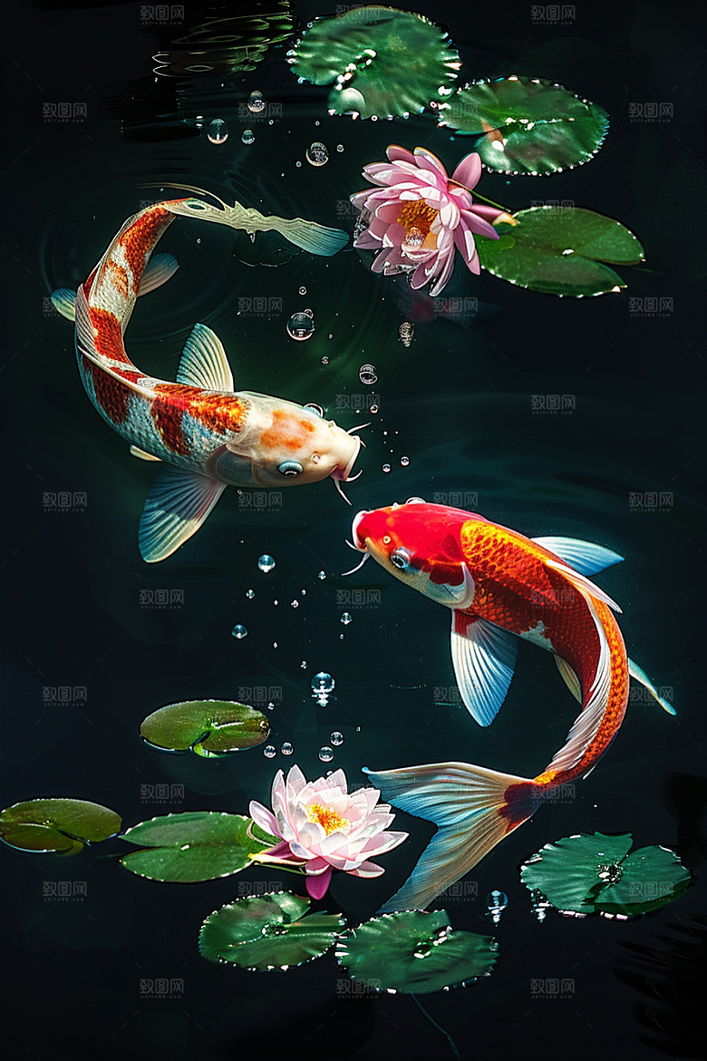 锦鲤祈福寓意素材