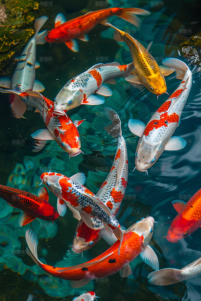 锦鲤中式鲤鱼素材