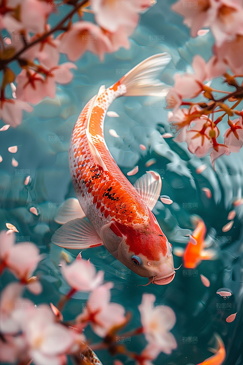 锦鲤自然生态素材
