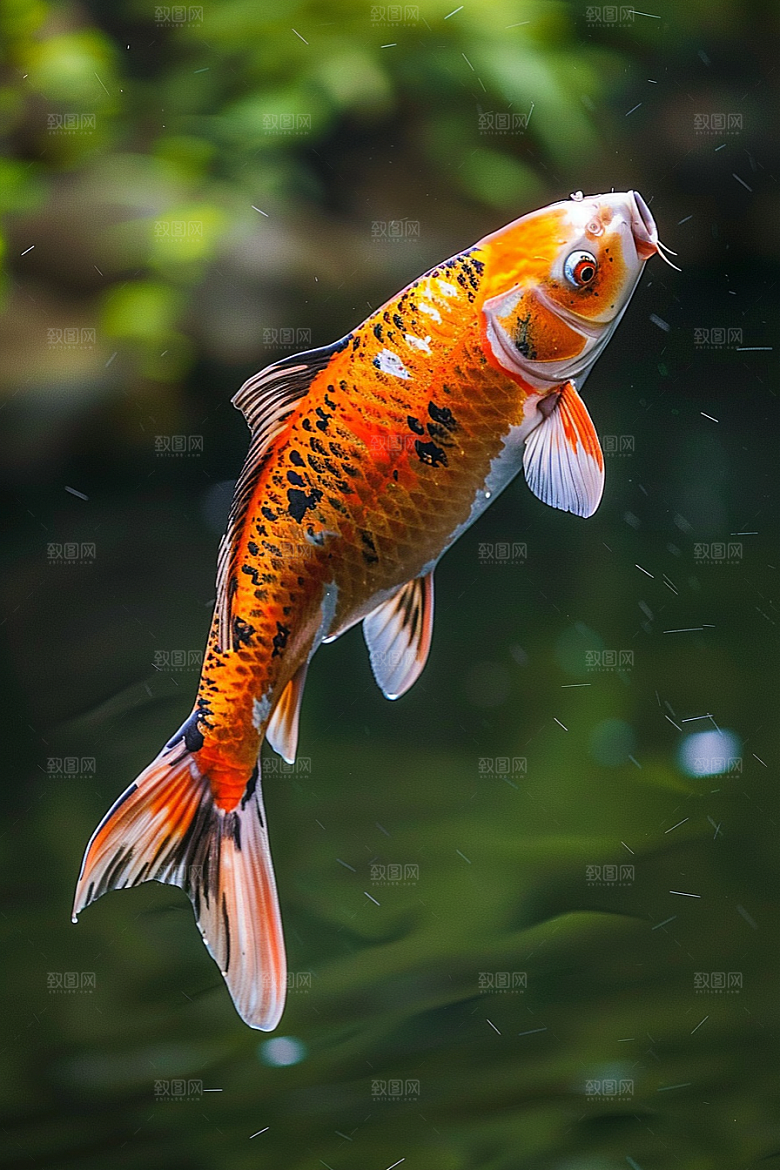 锦鲤中式祈福素材