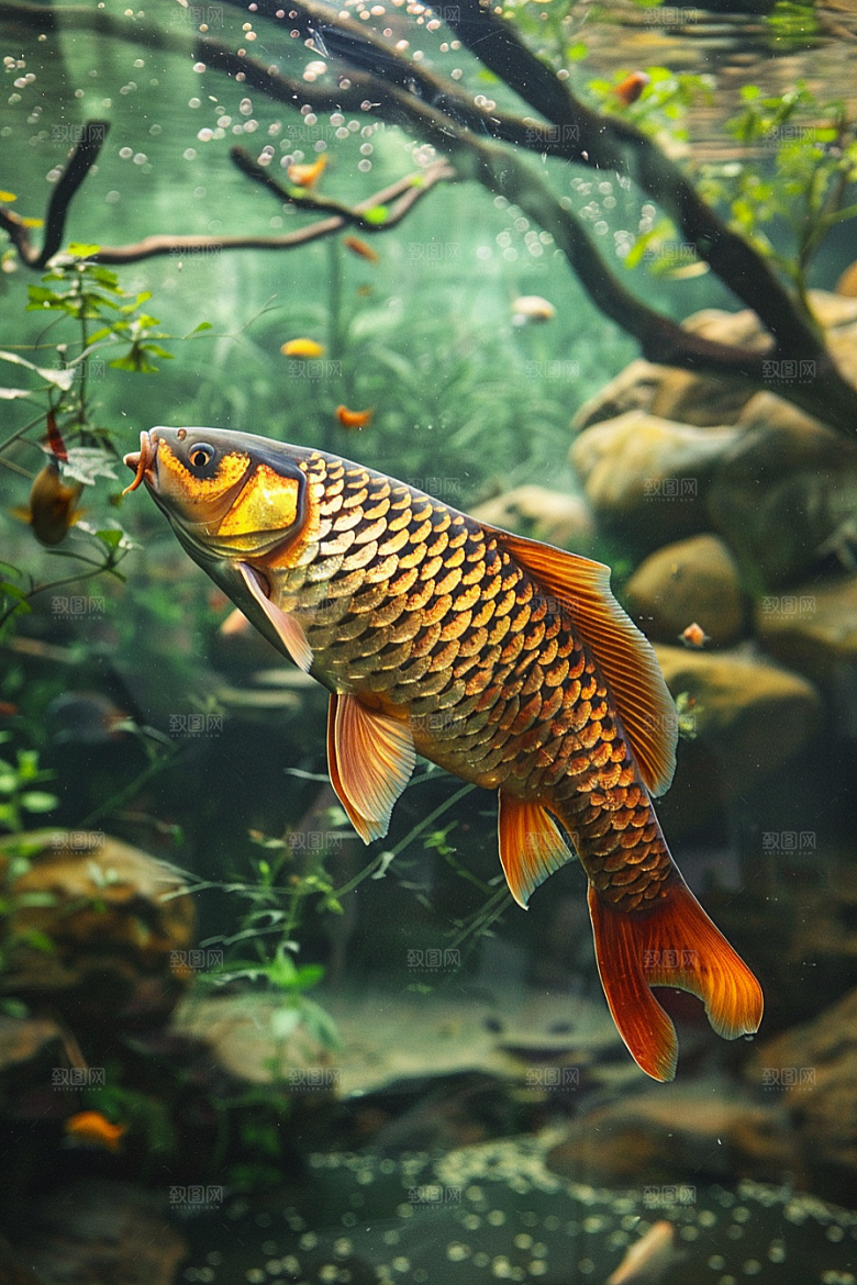 锦鲤中国风中式素材
