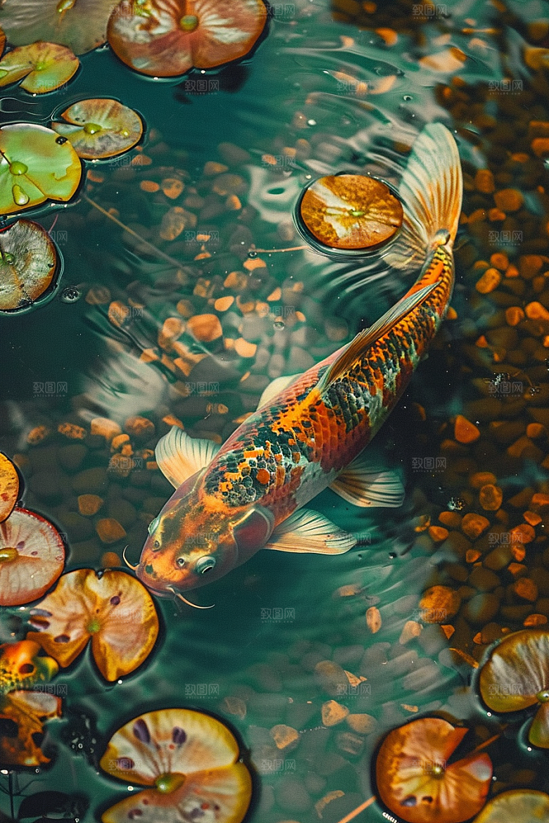 锦鲤高清游水素材