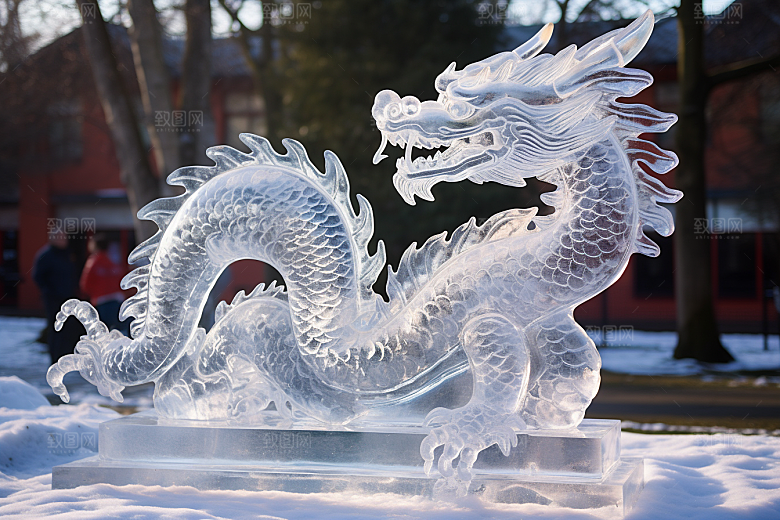 龙年冰雕冰雪大世界哈尔滨摄影图