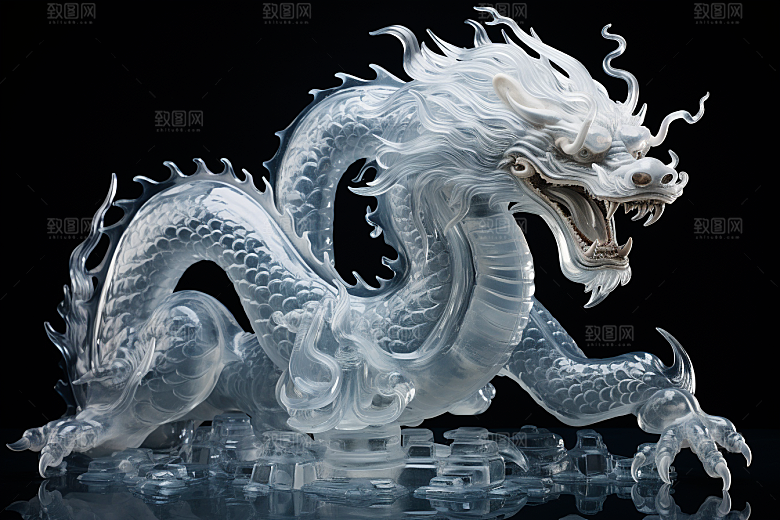 龙年冰雕冰雪大世界旅游摄影图