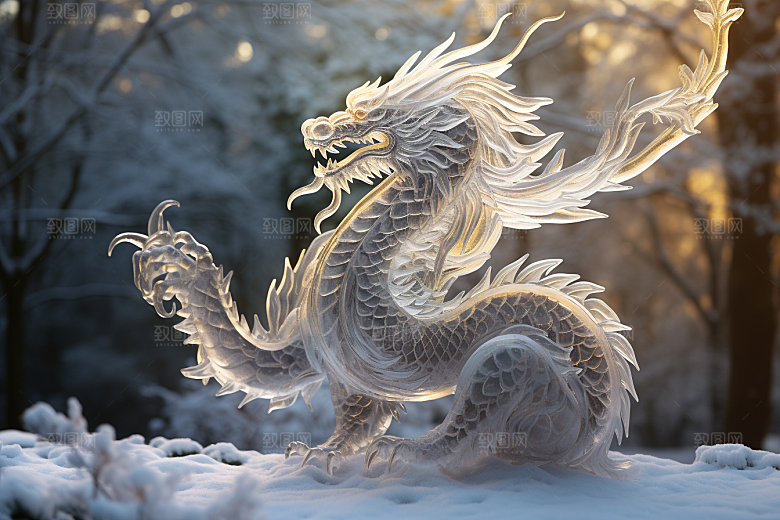 龙年冰雕冰雪大世界旅游摄影图