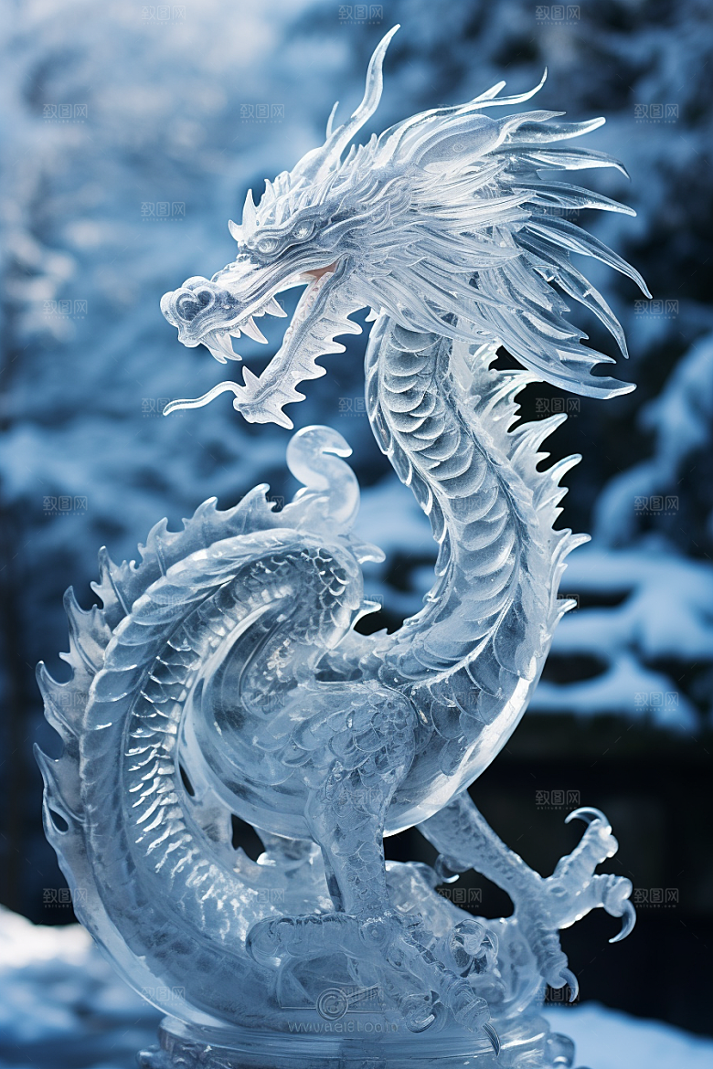 龙年冰雕冰雪大世界东北摄影图