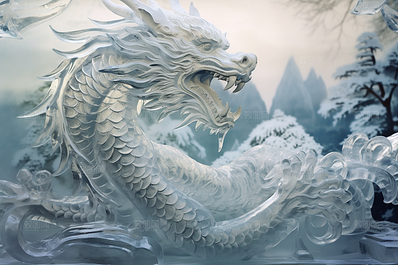 龙年冰雕冰雪大世界旅游摄影图