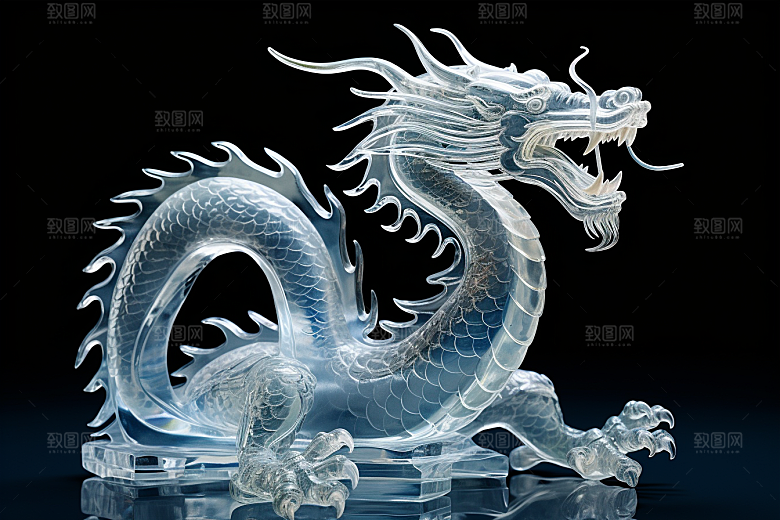 龙年冰雕旅游高清摄影图