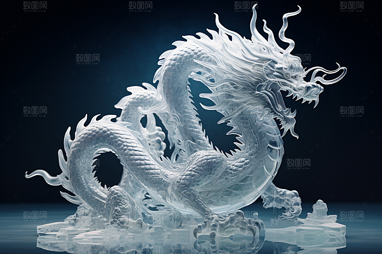 龙年冰雕旅游哈尔滨摄影图