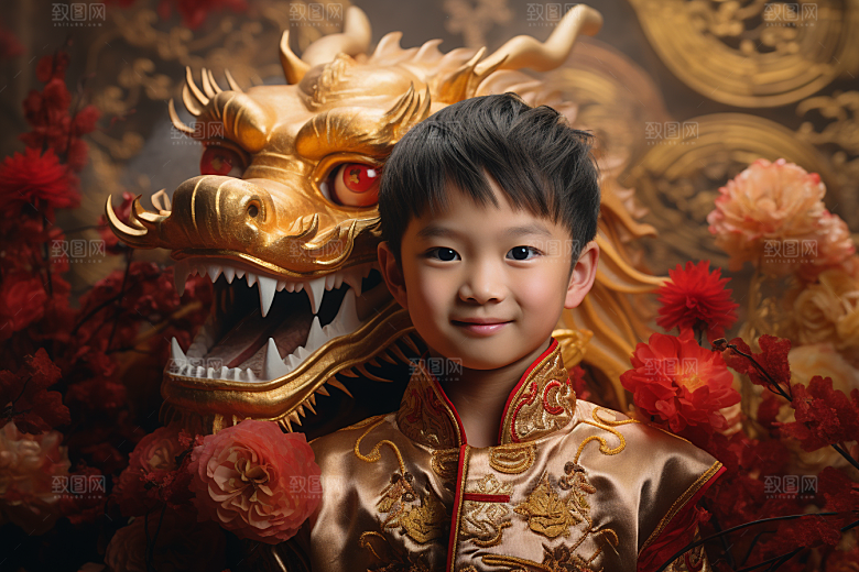 龙年儿童人物高清摄影图