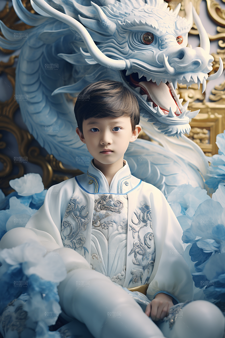 龙年儿童高清生日摄影图