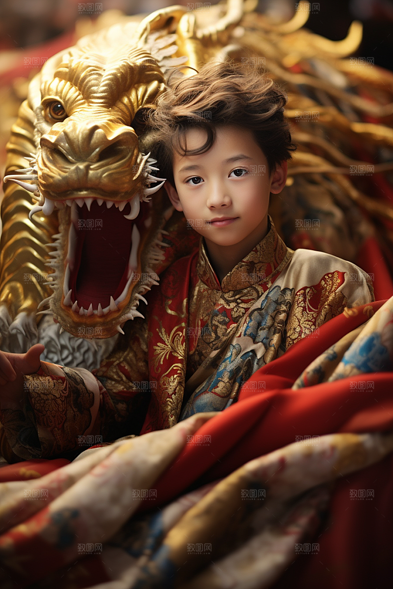 龙年儿童高清生日摄影图
