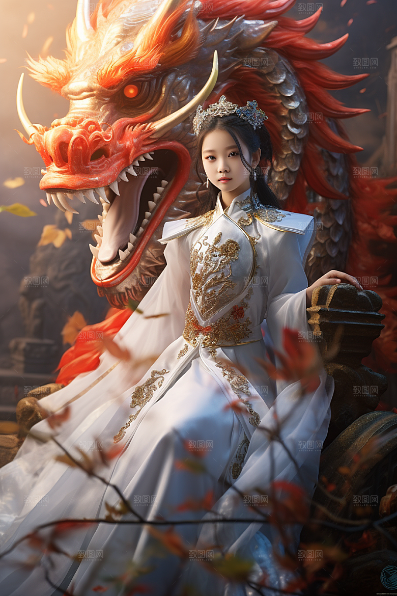龙年儿童高清生日摄影图