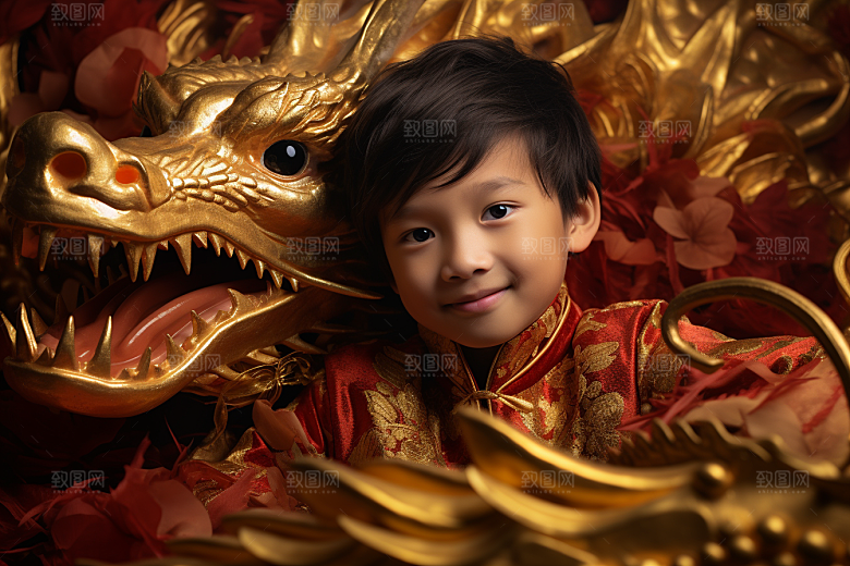 龙年儿童高清龙宝宝摄影图