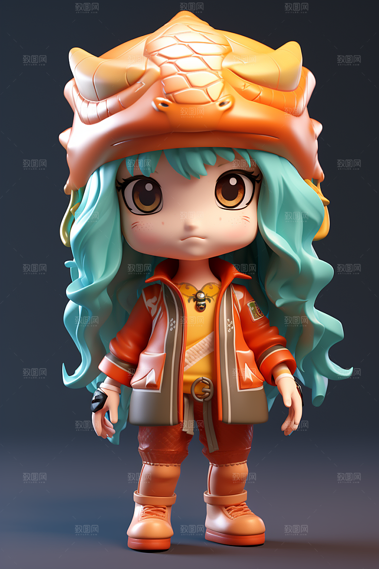 龙形象人物龙拟人C4D模型