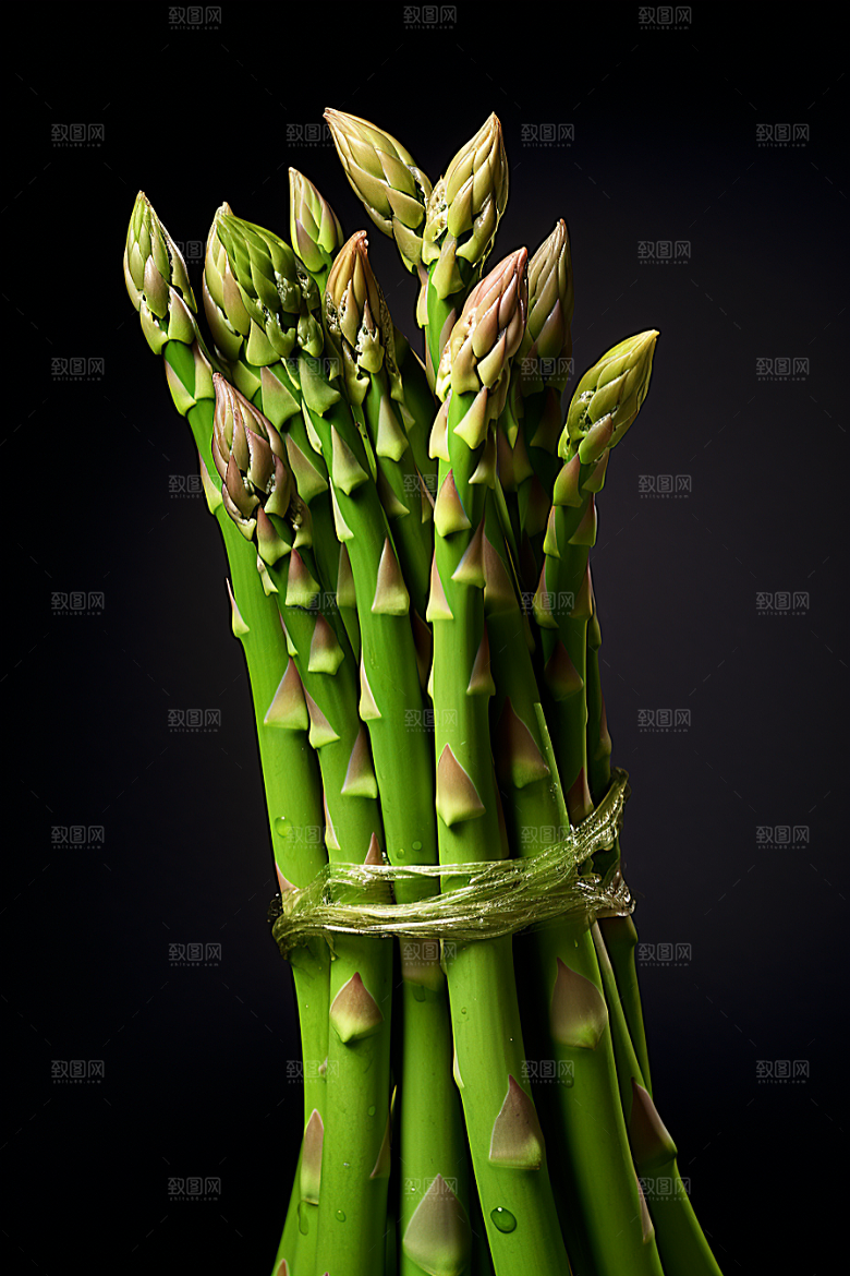 芦笋轻食绿色摄影图