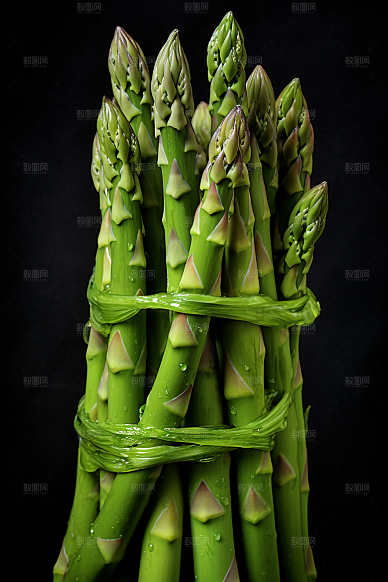 芦笋蔬菜健身餐摄影图
