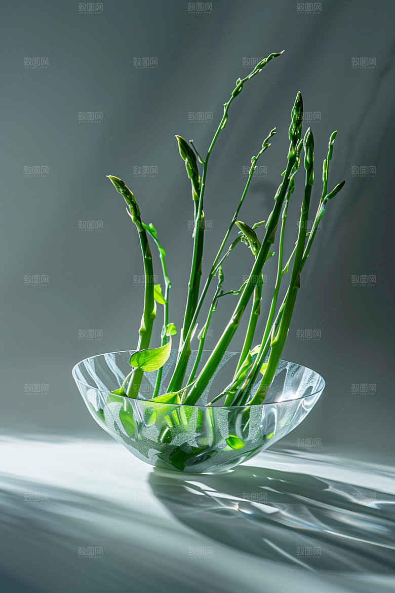 芦笋轻食蔬菜摄影图