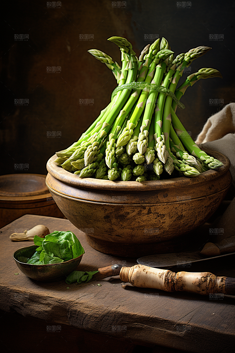 芦笋绿色蔬菜摄影图