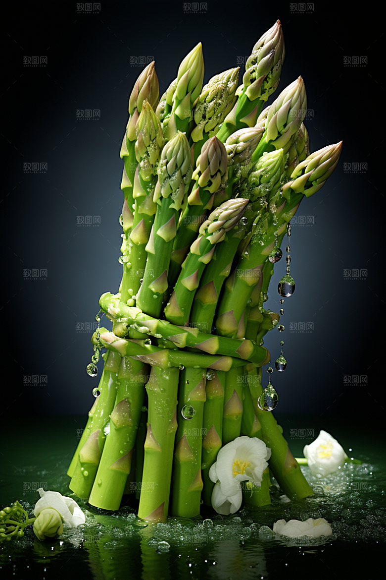 芦笋绿色轻食摄影图