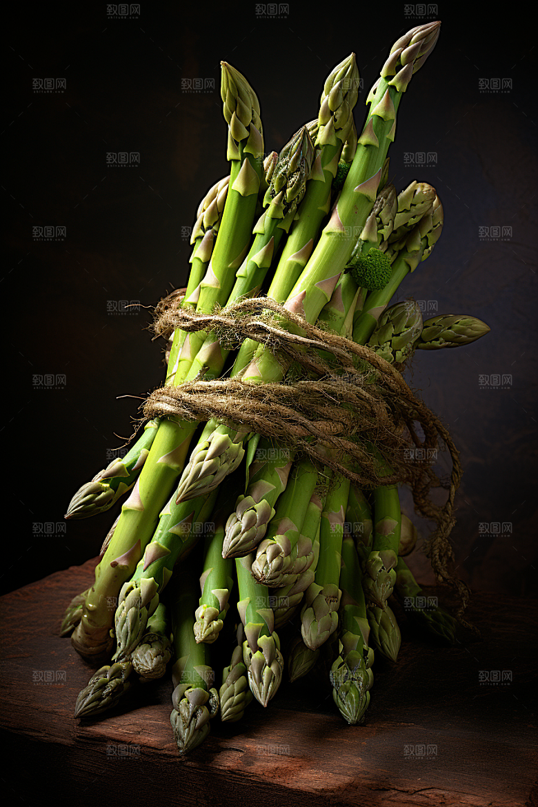 芦笋绿色轻食摄影图