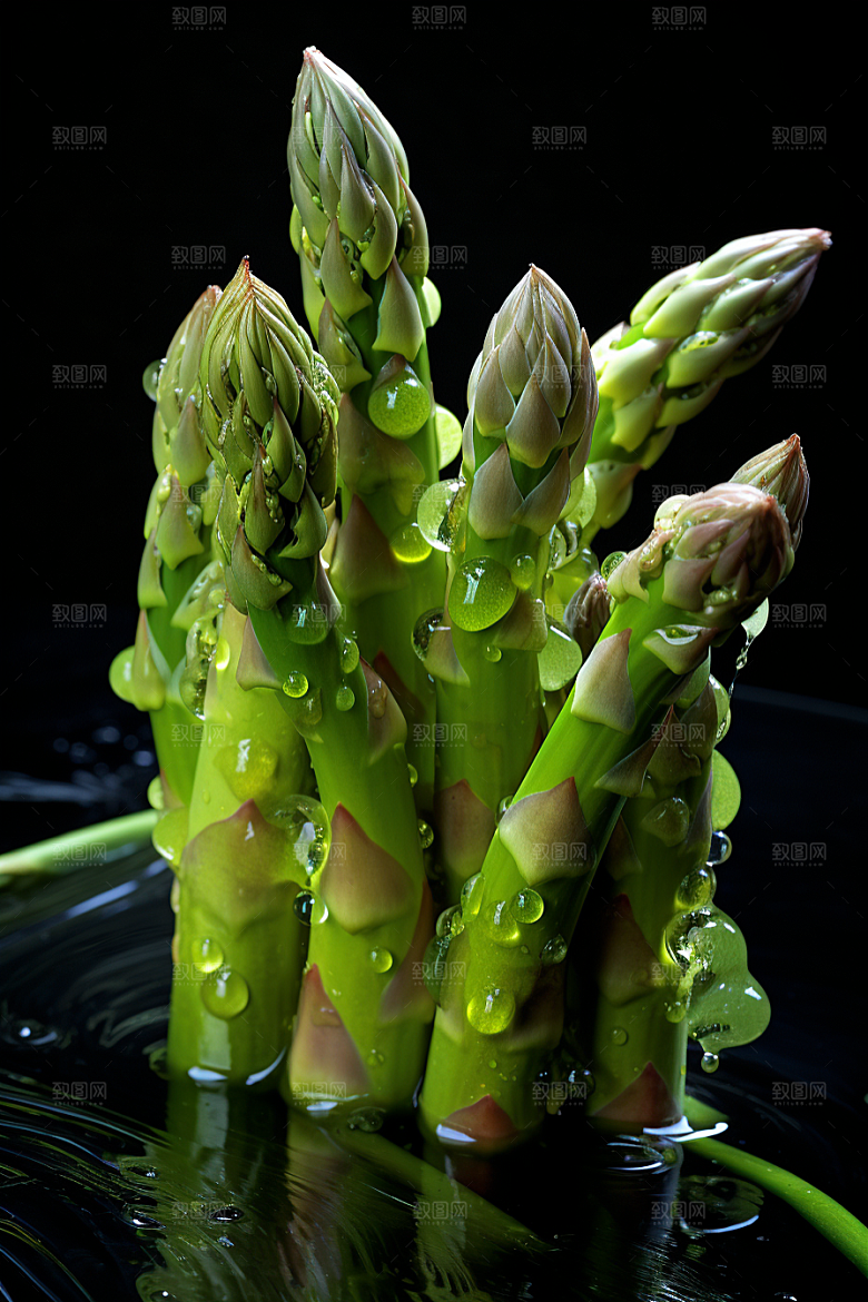 芦笋健身餐轻食摄影图