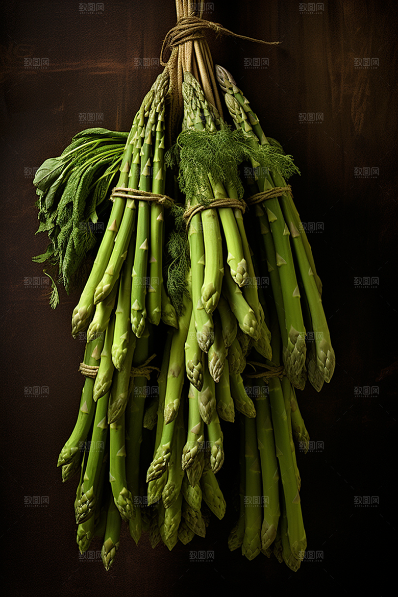 芦笋健身餐轻食摄影图