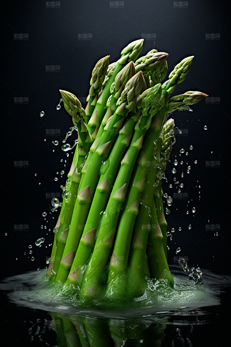 芦笋食材绿色摄影图